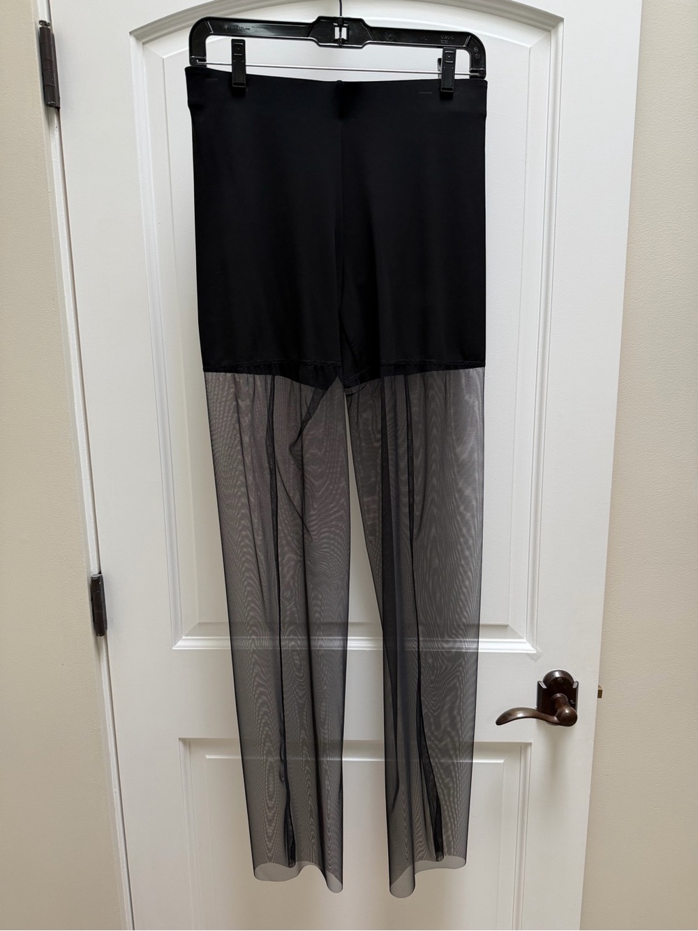 Wolford Black Sheer Panel Leggings Pants Size M NWT